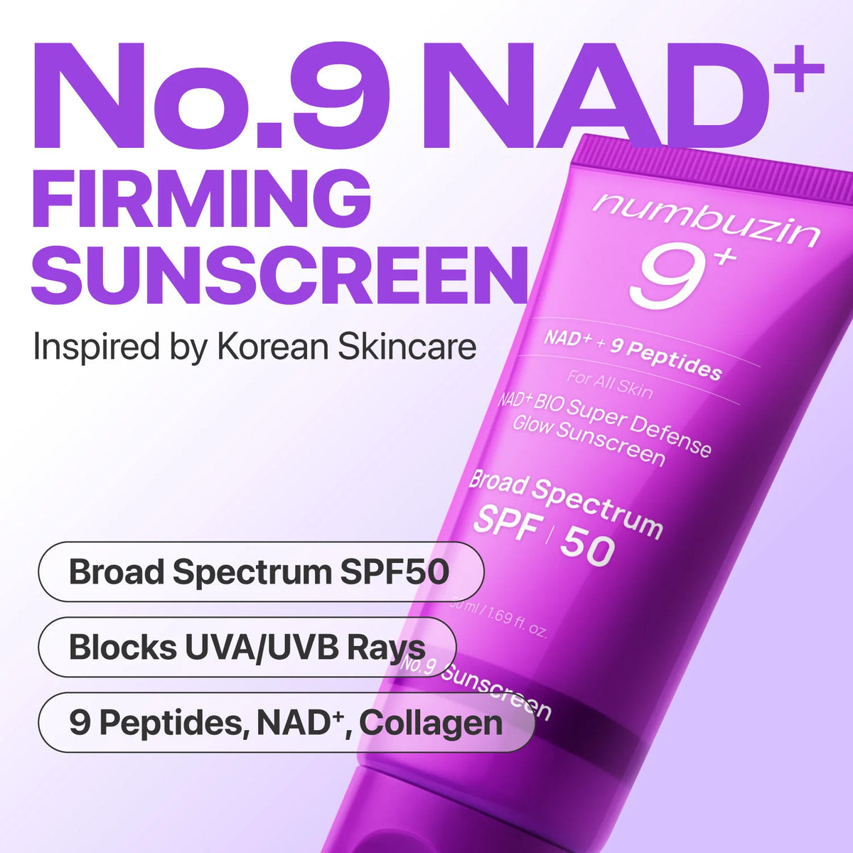 Numbuzin No.9 NAD+ Peptides Dewy Sun Essence 50 ml