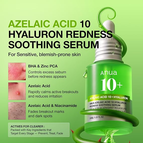 Anua Azelaic Acid 10 Hyaluron Redness Soothing Serum 30ml
