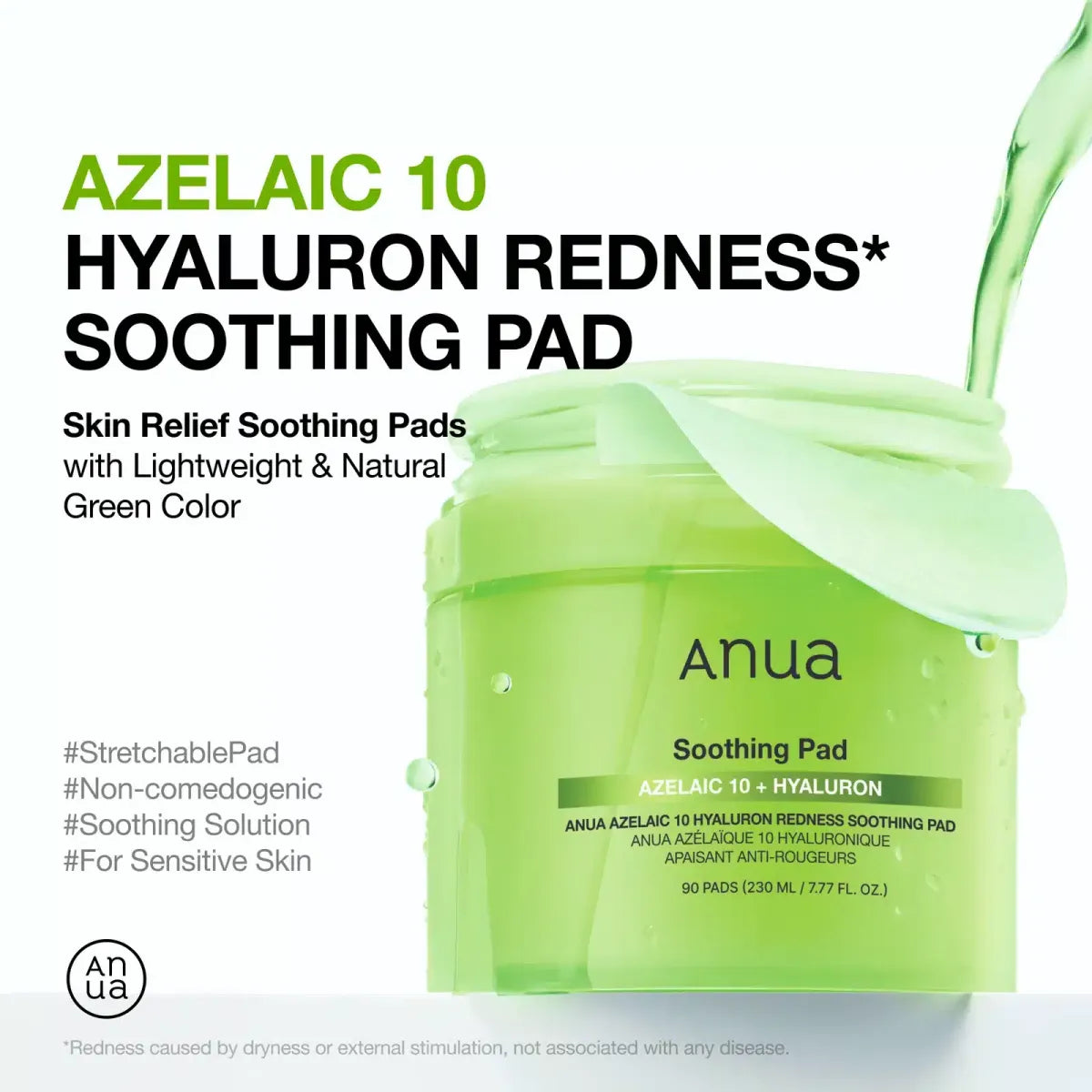 ANUA Azelaic 10 Hyaluron Redness Soothing Pad