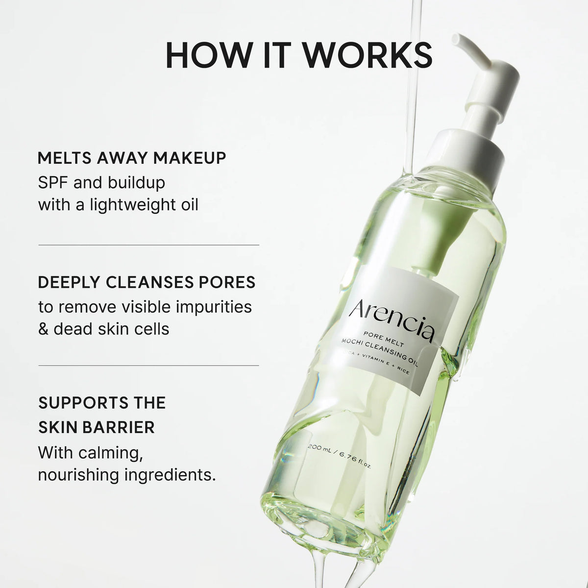Arencia - Pore Melt Mochi Cleansing Oil 200ml