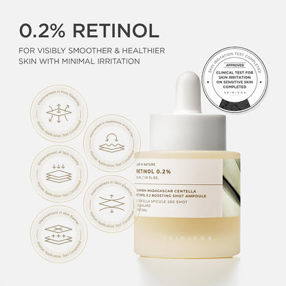 Skin1004 Madagascar Centella Retinol 0.2 Boosting Shot Ampoule 30ml