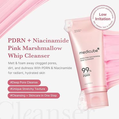 Medicube PDRN Pink Niacinamide Whip Cleanser 120g
