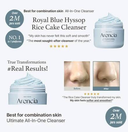 ARENCIA Fresh Blue Hyssop Rice Mochi Cleanser 120g